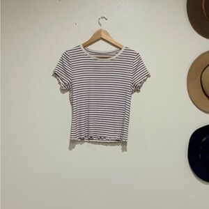 Classic Striped Women's Tee in Red and White
